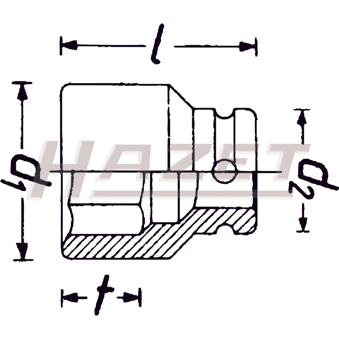 Hazet 880S-13 (6-Point) 10mm (3/8") 13-13 Traction Impact Socket