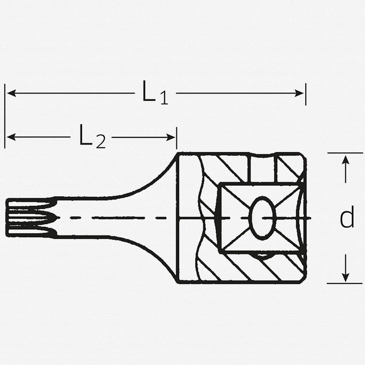 Stahlwille 01350027 44KTX TORX® Socket, T27 1/4 inch Drive