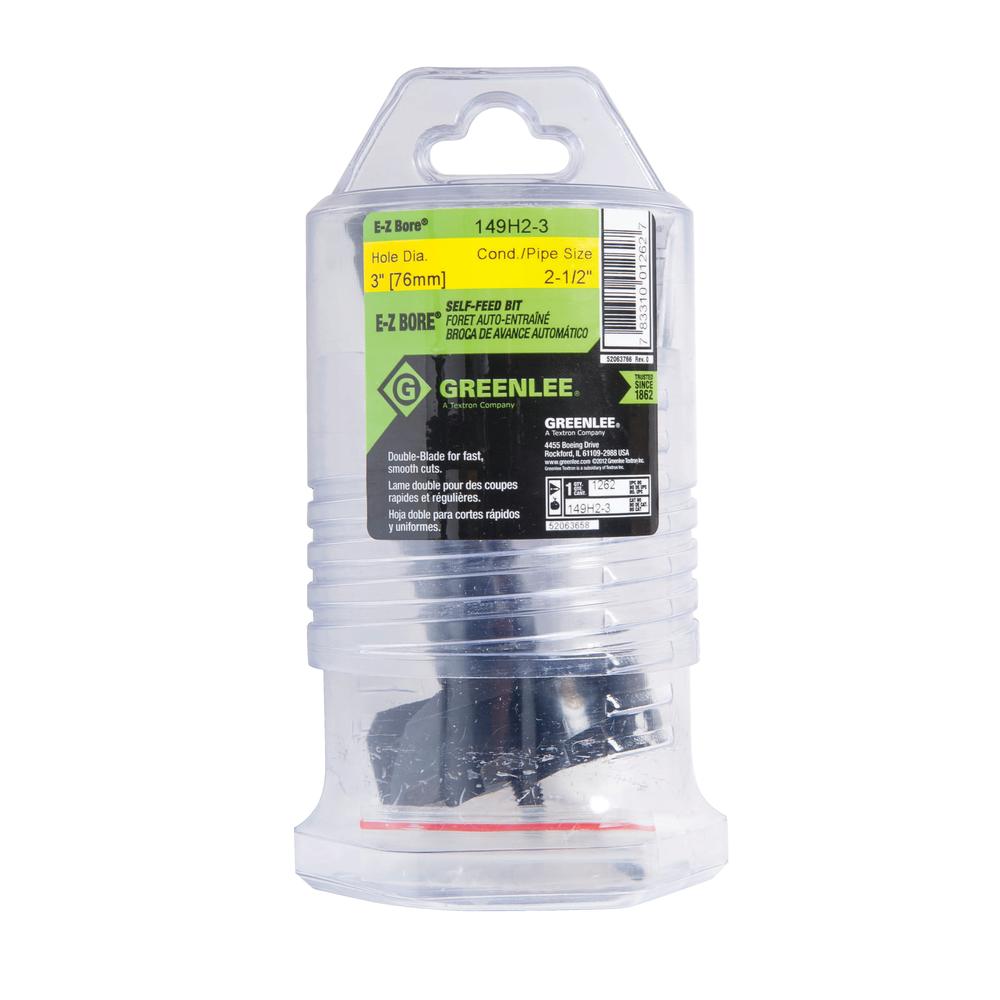 Greenlee 149H2-3 E-Z Bore Bit, 3"