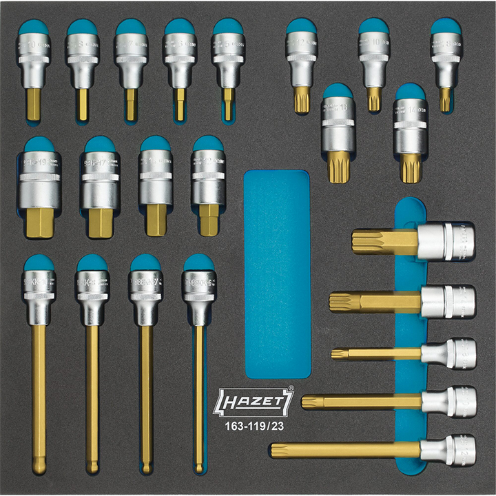 Hazet 163-119/23 Screwdriver Socket Set, 23 Pieces