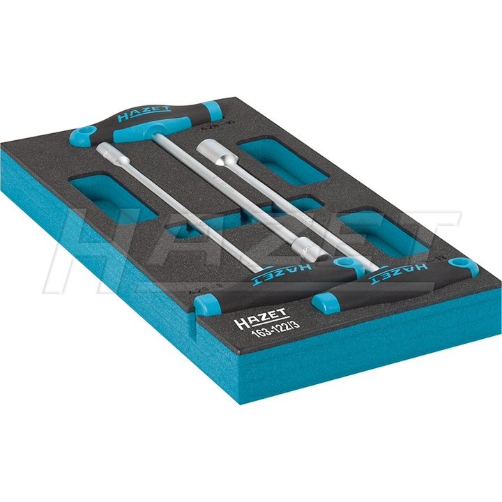 Hazet 163-122/3 Socket Set with T-Handle, 3 Pieces