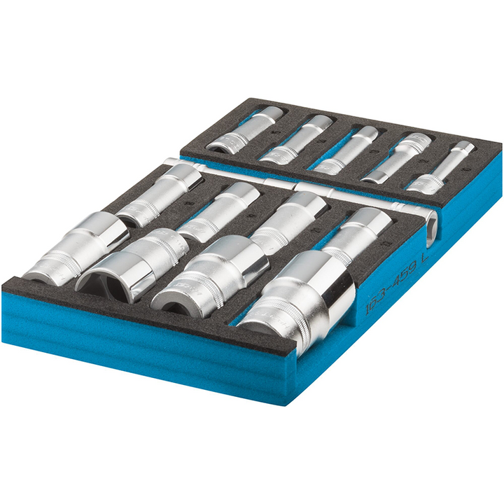 Hazet 163-459/15 Socket Set, 1/2" Drive, Outside Hex Profile, 15 Pieces