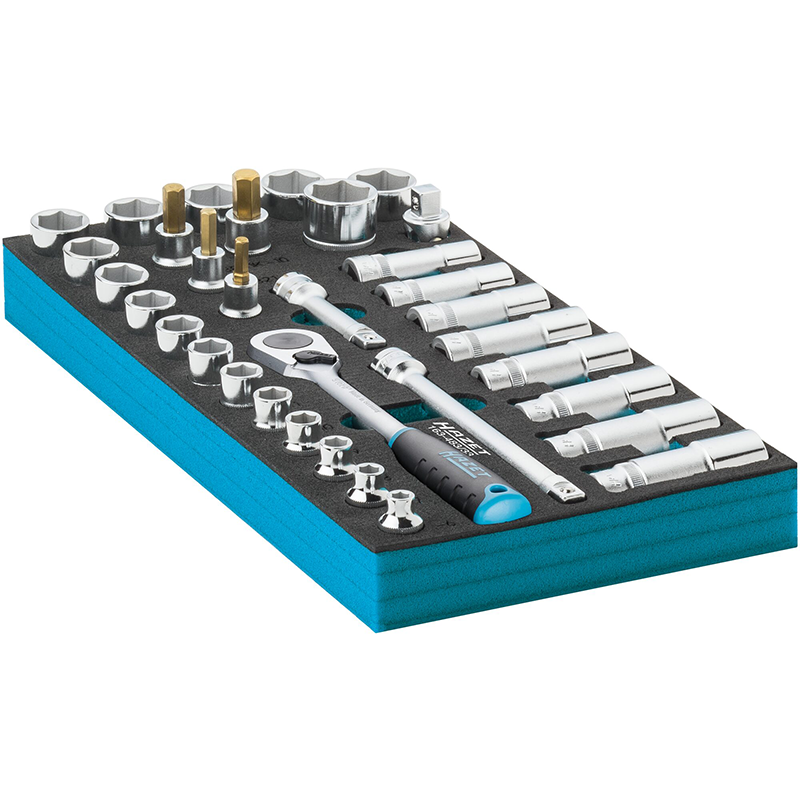 Hazet 163-483/33 Socket Set, 3/8" Drive, 33 Pieces