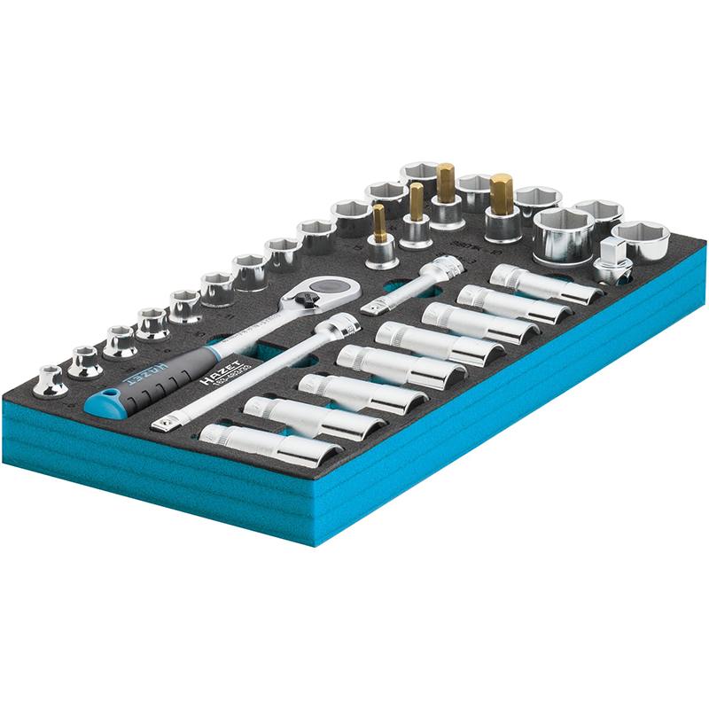 HAZET 163-140L Soft Foam Insert - Custom Tray For 33-Piece Wrench Set, Fits Assistant Tool Carts