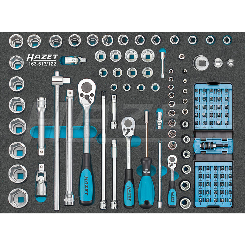 hazet(ハゼット) シブイチ、1/4 38ピース Hazet 163-513/122 Socket Set, 122 Pieces – Haus of Tools