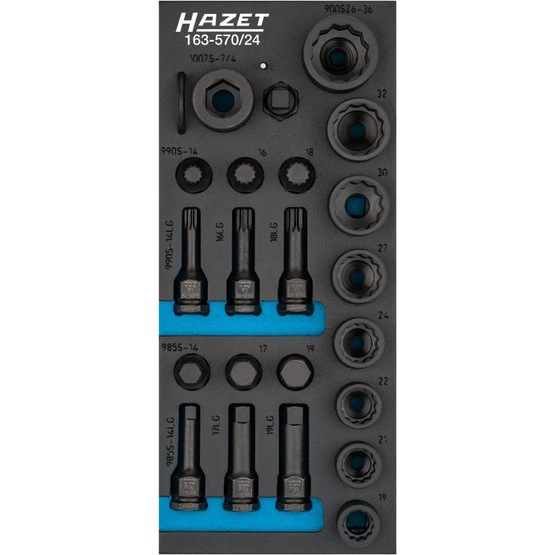 Hazet 163-570/24 Impact Socket Set, 24 Pieces – Haus of Tools
