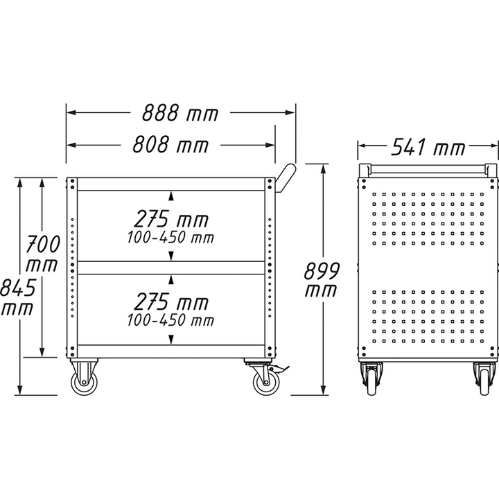 Hazet 167-3S Service Trolley Assistent