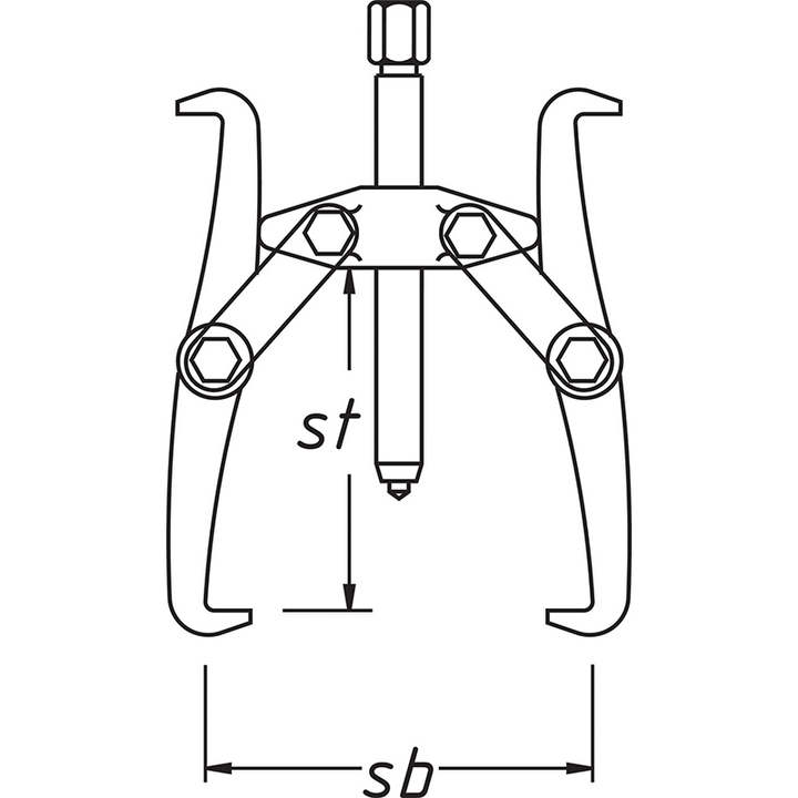 Hazet 1783-22 Universal Pullers, 2-Arm