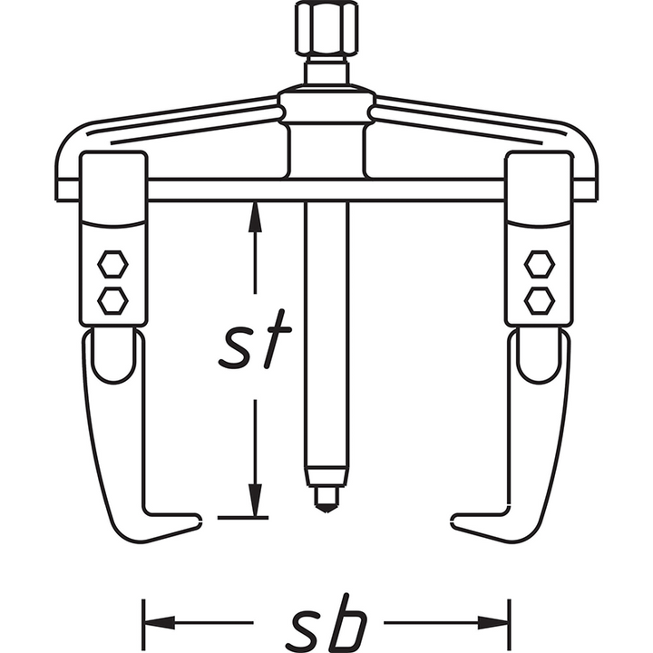 Hazet 1787-52 Puller, 2-Arm