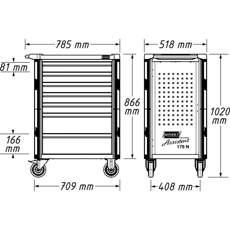 Hazet 179N-7/220 Tool Trolley Assistent, 220 Tools – Haus of Tools