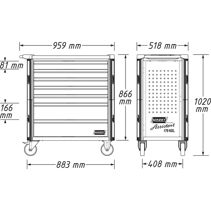 Hazet 179NXL-7 Tool Trolley Assistent
