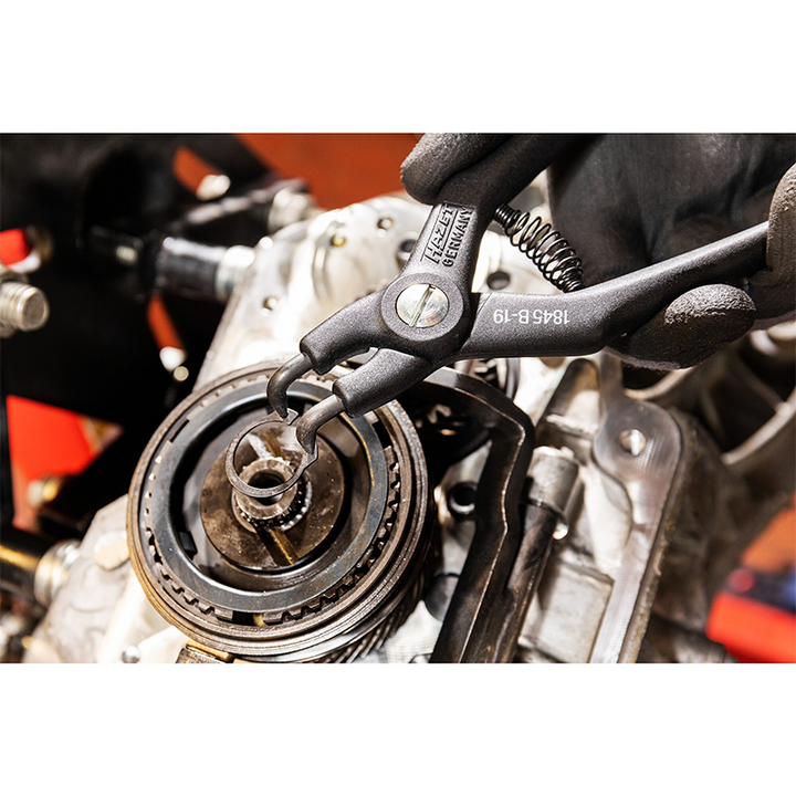 Hazet 1845B-19 Circlip Pliers, Bent Tip, 19 – 60mm