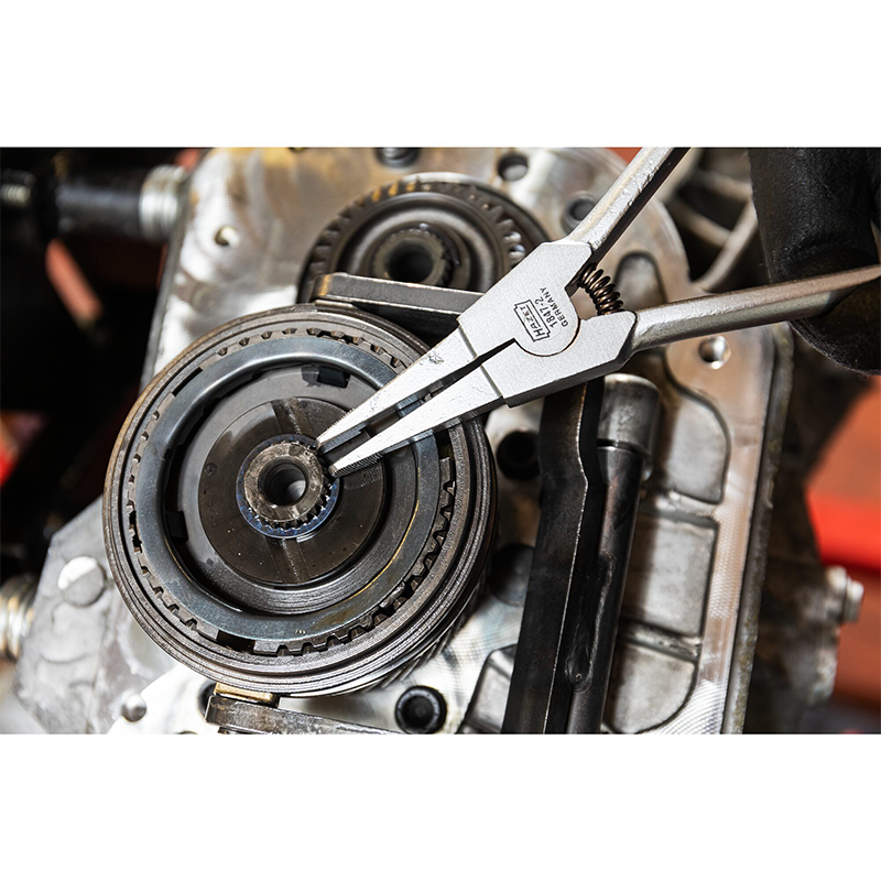 Hazet 1847-2 Circlip Pliers, 90° Bent Chequered Outside