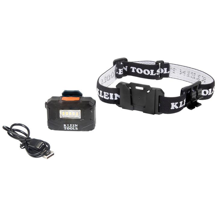 Klein Tools 56049 Rechargeable Light Array Headlamp w/ Strap, 260 Lumen, All-Day Runtime