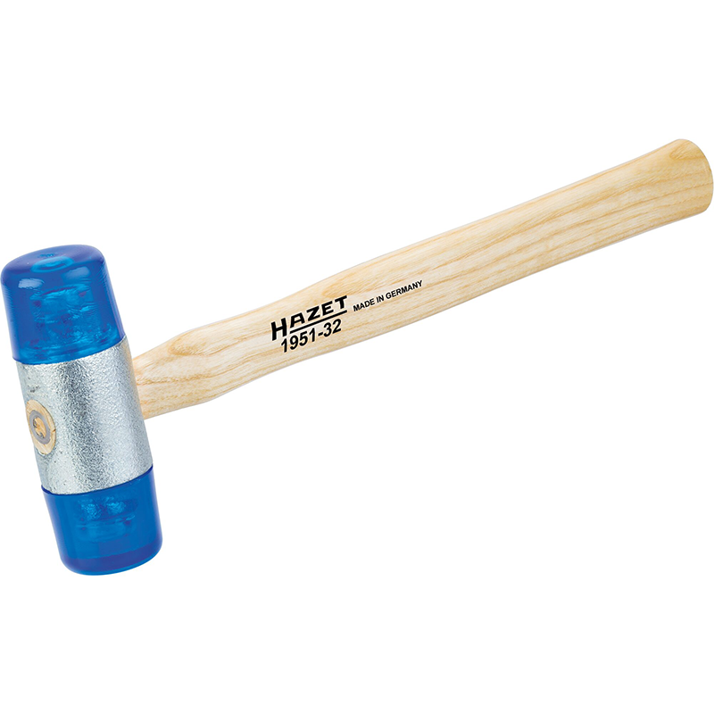Hazet 1951-32 Plastic Soft-Faced Hammer, Low Rebound, 32mm