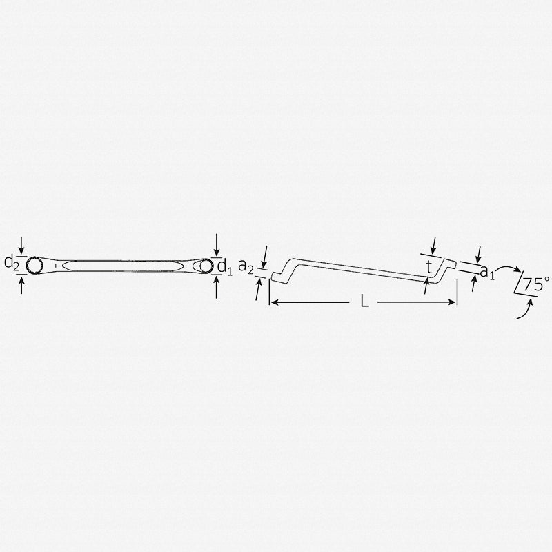 Stahlwille 41043641 20 Double ended ring Spanner, 36 x 41 mm