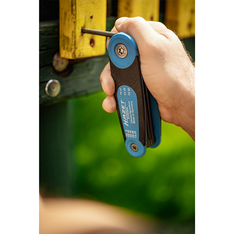 Hazet 2115/8KH Folding Offset Screwdriver Set, TORX®, 8 Pieces