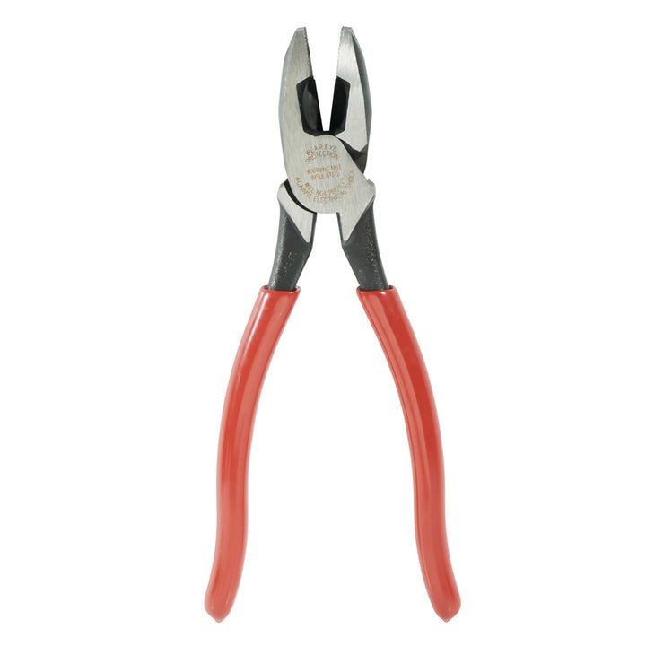 Klein Tools HD2000-9NE Heavy-Duty Lineman’s Pliers, Thicker-Dipped Handle