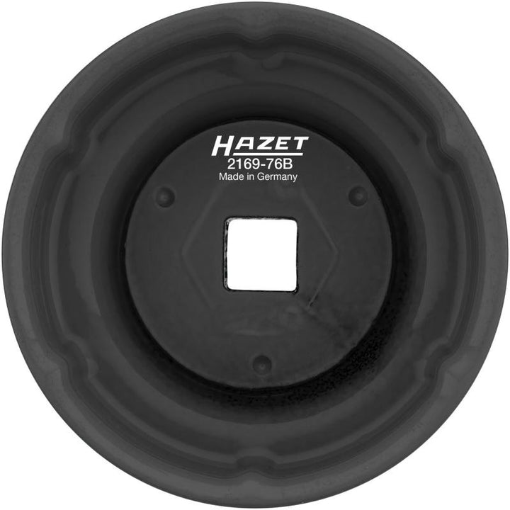 Hazet 2169-76B Oil Filter Wrench, Groove Profile, 76mm