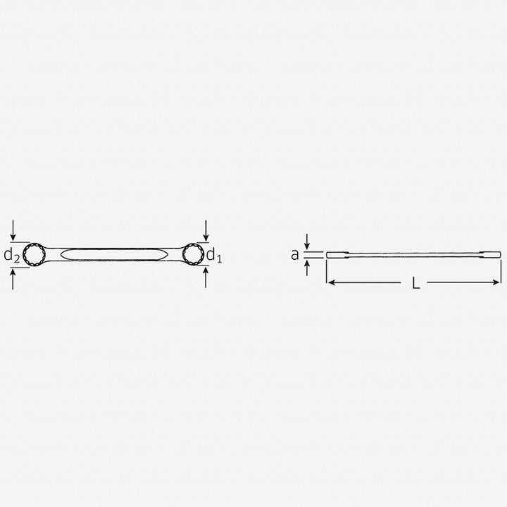 Stahlwille 41053032 21 Double ended ring Spanner, 30 x 32 mm
