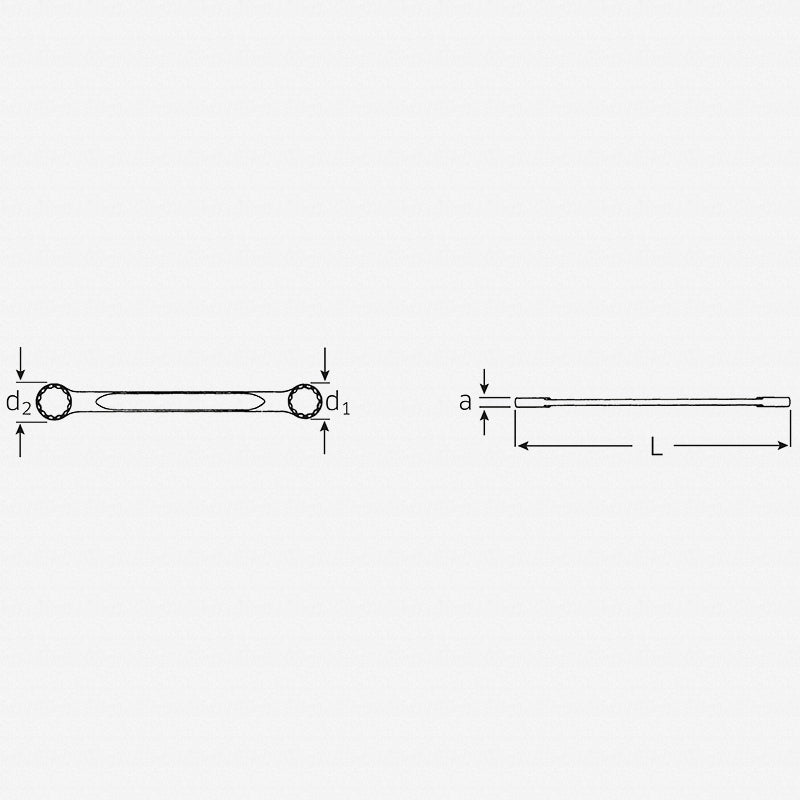 Stahlwille 41051719 21 Double ended ring Spanner, 17 x 19 mm