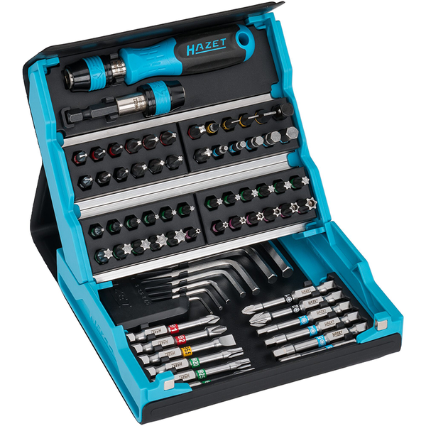 Hazet 2200SC-1 SmartCase Screwdriver Bit Set with Handle, 69 Pc