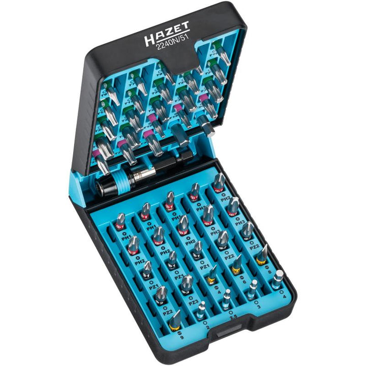 Hazet 2240N/51 Screwdriver Bit Set, 1/4" Drive, 51 Pieces