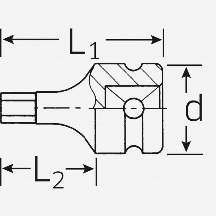 Stahlwille 23050014 54IMP 1/2" Hex Impact Socket, 14 mm