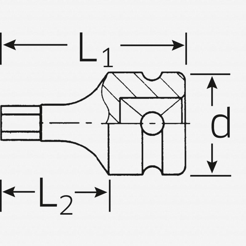 Stahlwille 23050017 54IMP 1/2" Hex Impact Socket, 17 mm