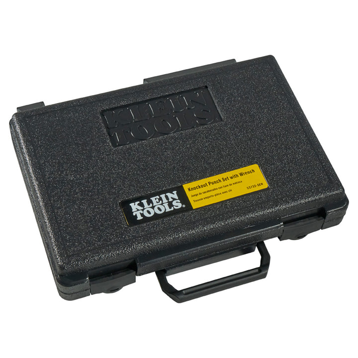 Klein Tools 53732SEN Knockout Punch Set with Wrench, 10 Pc.