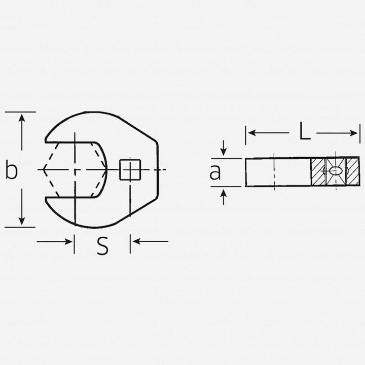 Stahlwille 02501054 Crow-Foot 540A HD 3/8 Inch Drive Spanner, 1 3/16 Inch