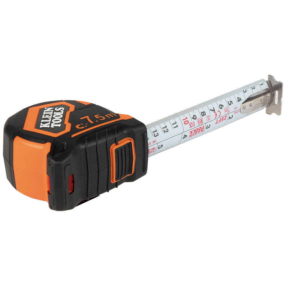 Klein Tools 9375 Tape Measure, 7.5-Meter Magnetic Double-Hook