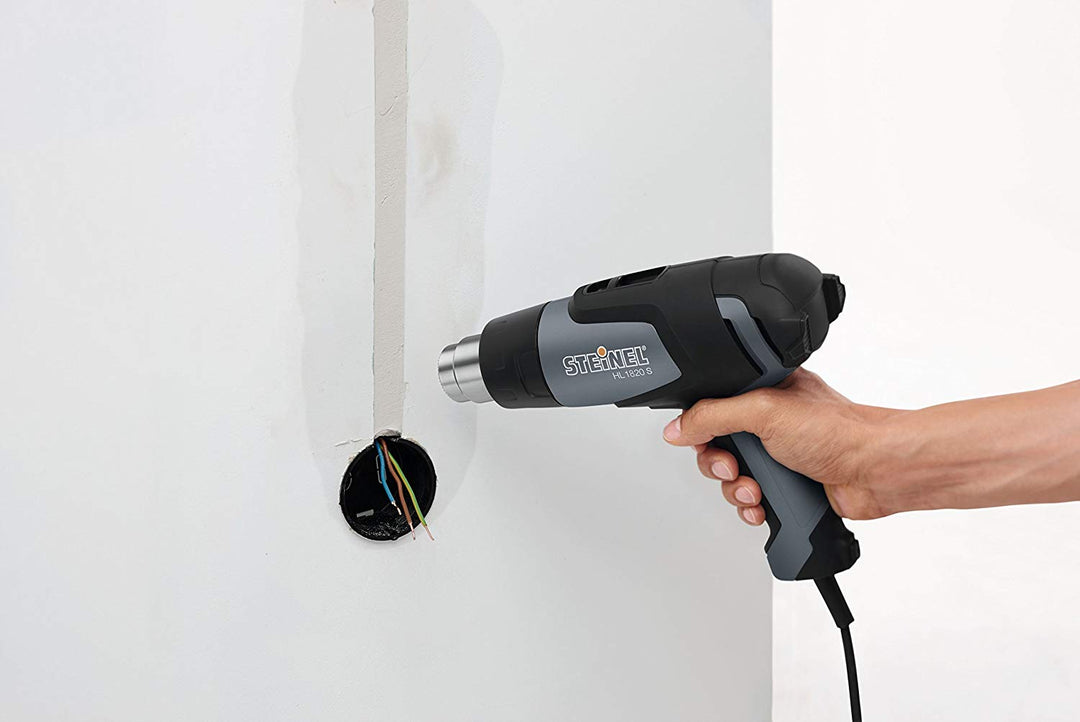 Steinel HL 1820 S Multi-Purpose Heat Gun, 1400 W, Hot Air Gun for Shrink Wrapping, Soldering Sleeves, Variable Temperature and Airflow