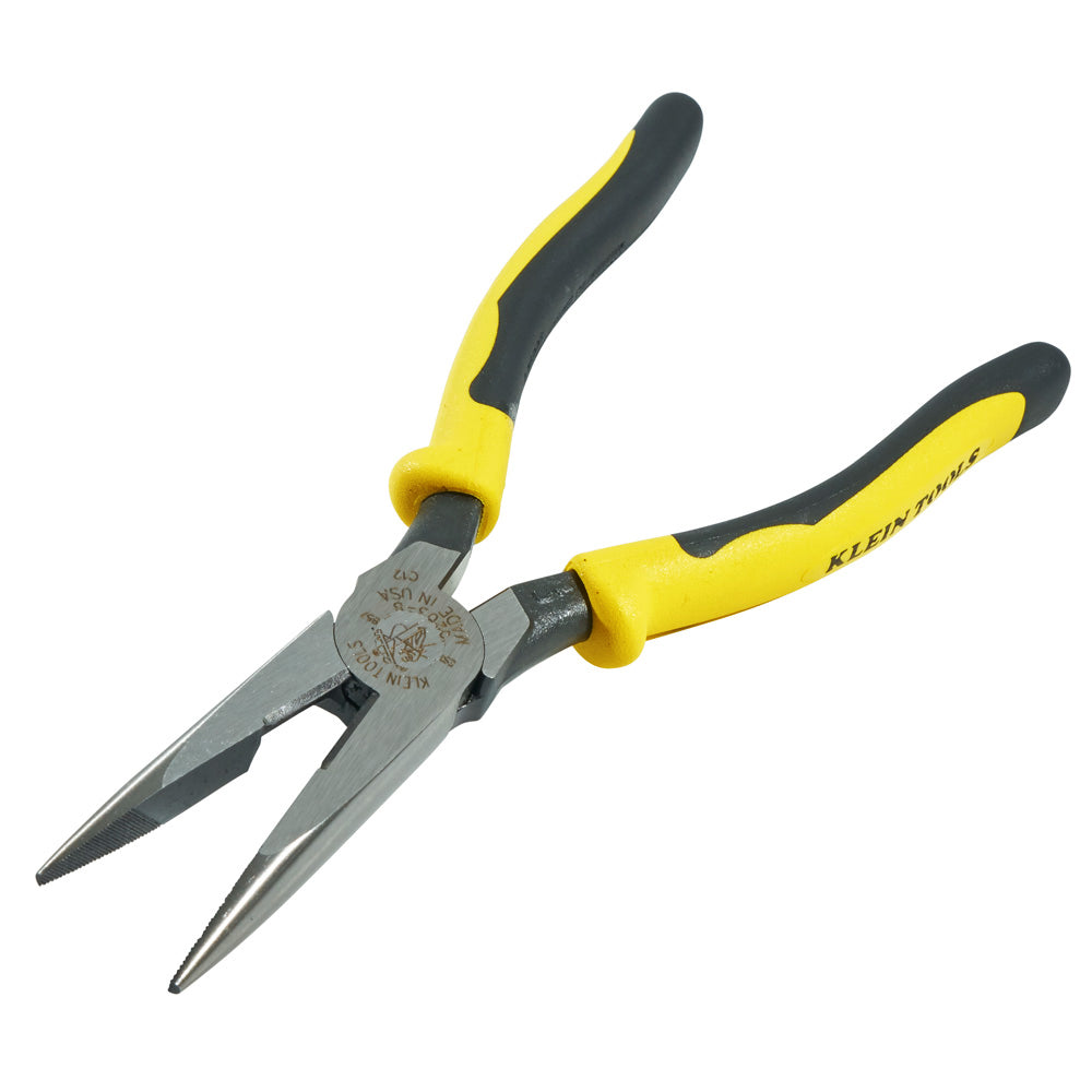Klein Tools J203-8 Pliers, Long Nose Side-Cutters, 8-Inch