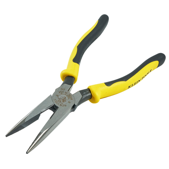 Klein Tools J203-8 Pliers, Long Nose Side-Cutters, 8-Inch