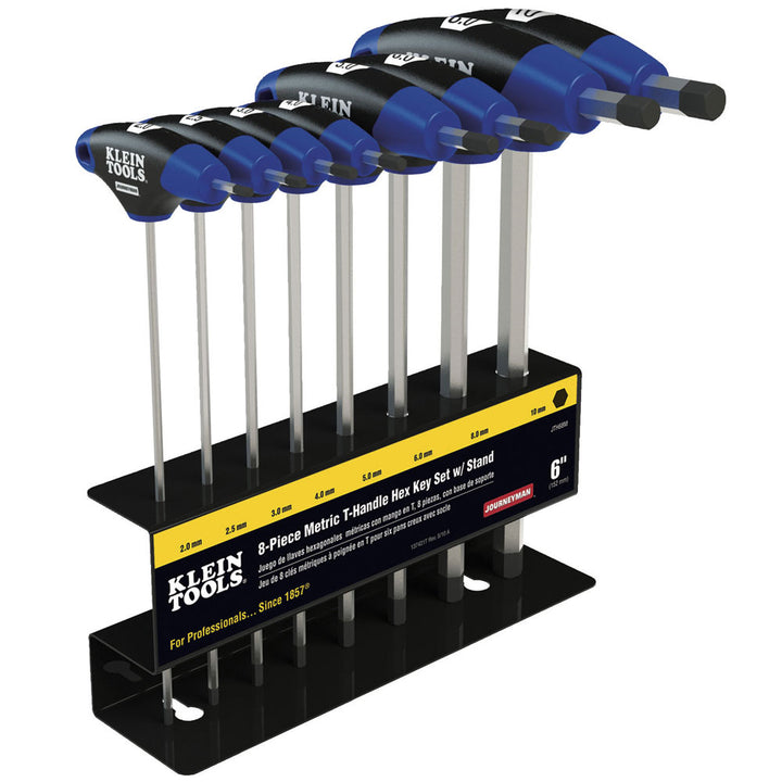 Klein Tools JTH68M Journeyman Metric Hex T-Handle Set, 6", 8 Pc.