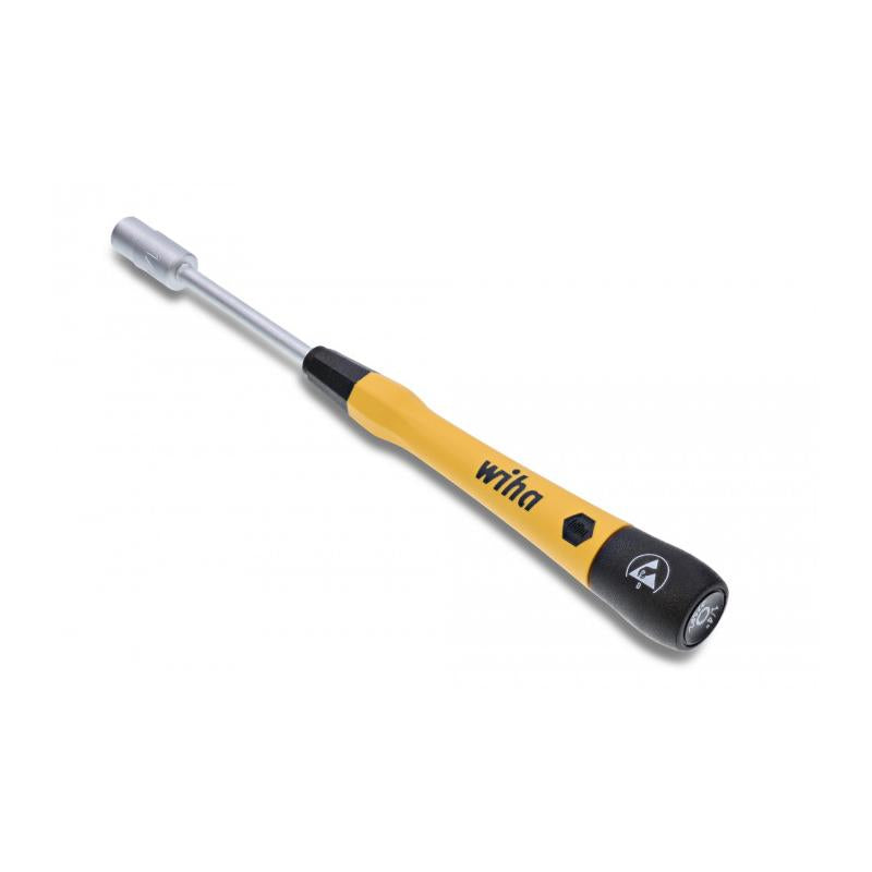 Wiha Tools 27777 ESD Safe PicoFinish Precision Screwdriver - Nutdriver 1/4" x 60mm