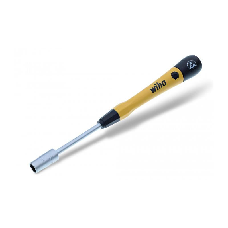 Wiha Tools 27777 ESD Safe PicoFinish Precision Screwdriver - Nutdriver 1/4" x 60mm