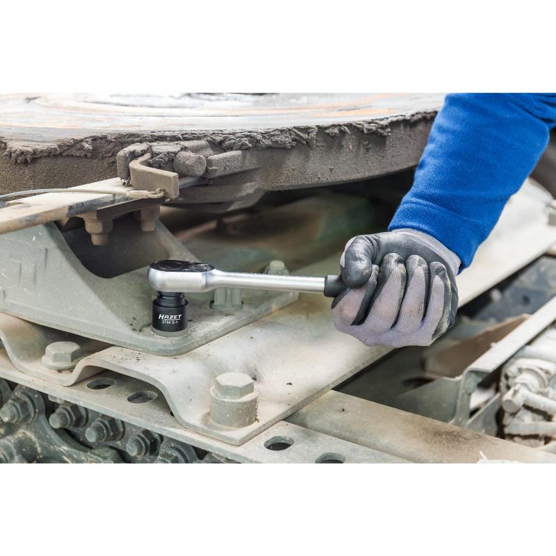 Hazet 2784S-1 Impact Socket Set with Special Profile, 39mm Groove Profile, 1/2" Square Drive