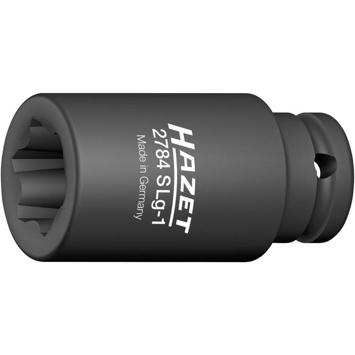 Hazet 2784SLG-1 Impact Socket Set with Special Profile, 39mm Groove Profile, 1/2" Square Drive