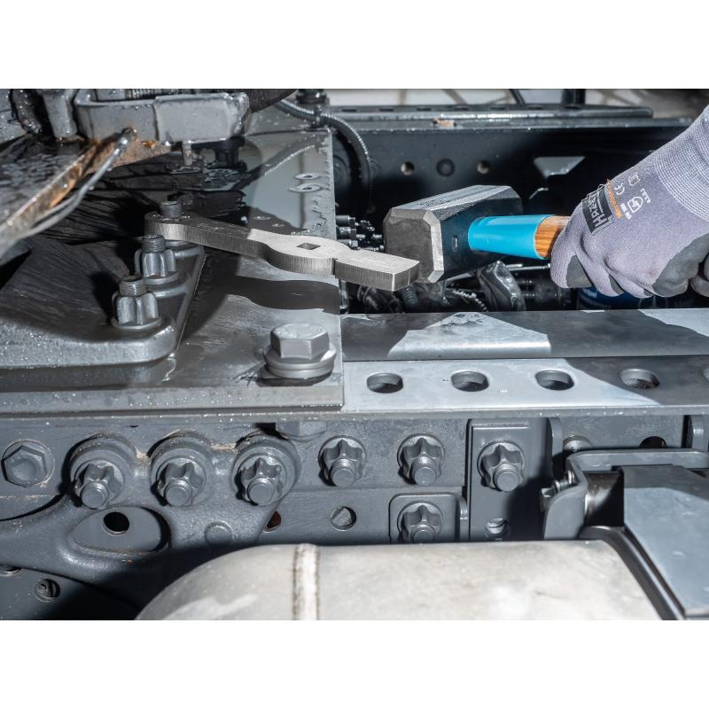 Hazet 2784SR-1 Box-End Wrench - Striking Face Pattern with 2 Striking Faces, 12-Point