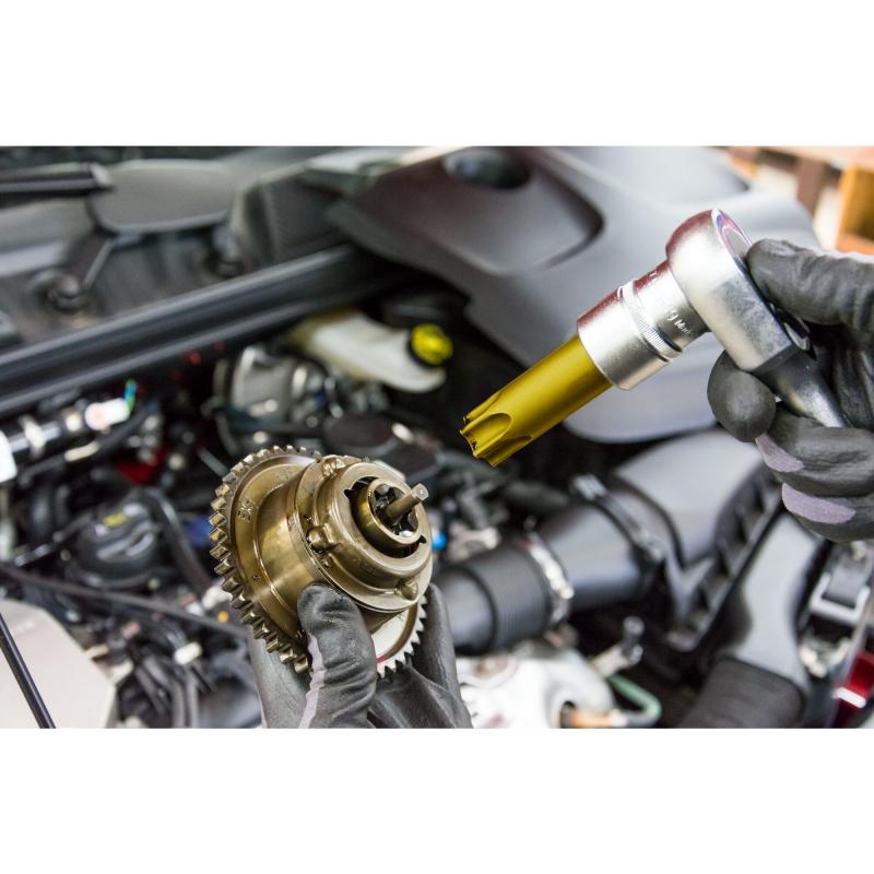 Hazet 2788-T100H Camshaft Adjuster TORX® Screwdriver Socket with Drilled Hole, Tamper-resistant TORX® T100H