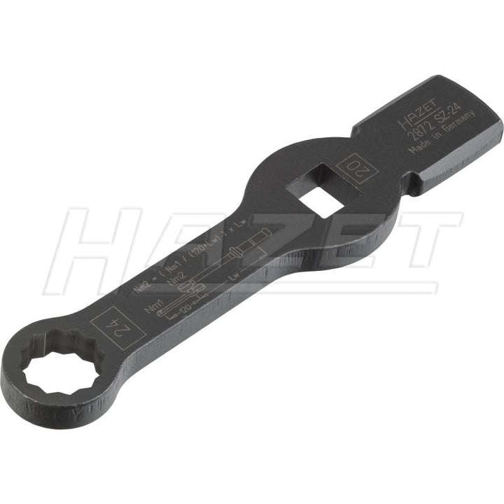 Hazet 2872SZ-26 Box-End Wrench - Striking Face Pattern with 2 Striking Faces, 12-Point, 26mm
