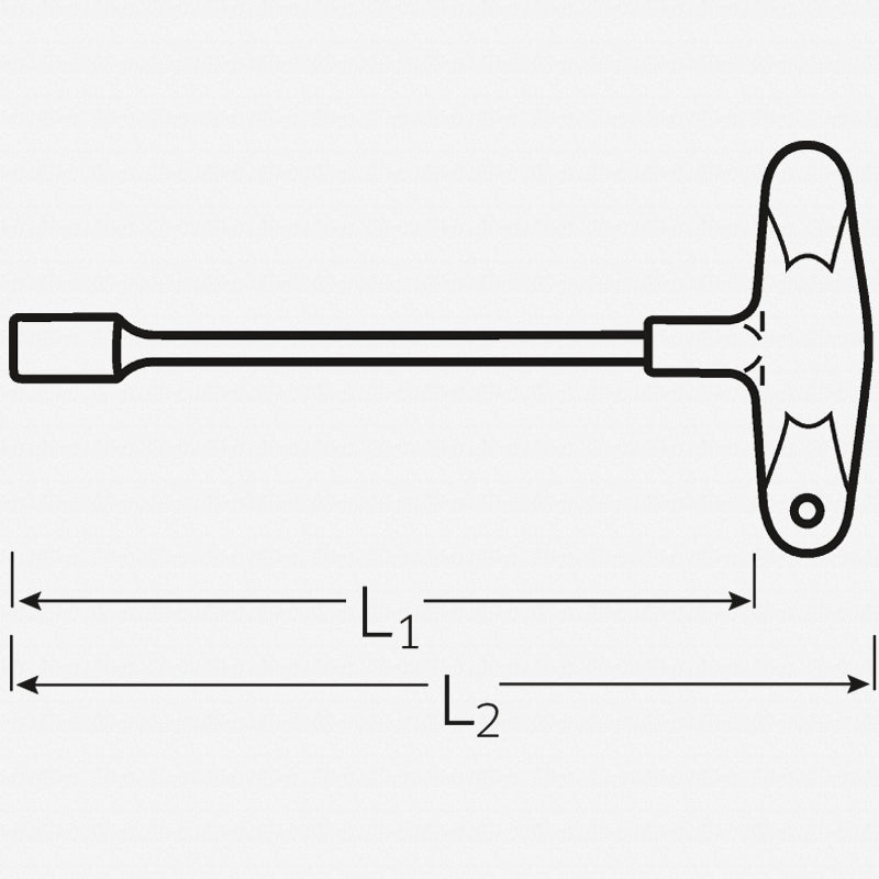 Stahlwille 43232090 12507-2K 9 x 200mm T-Handle Nut Driver
