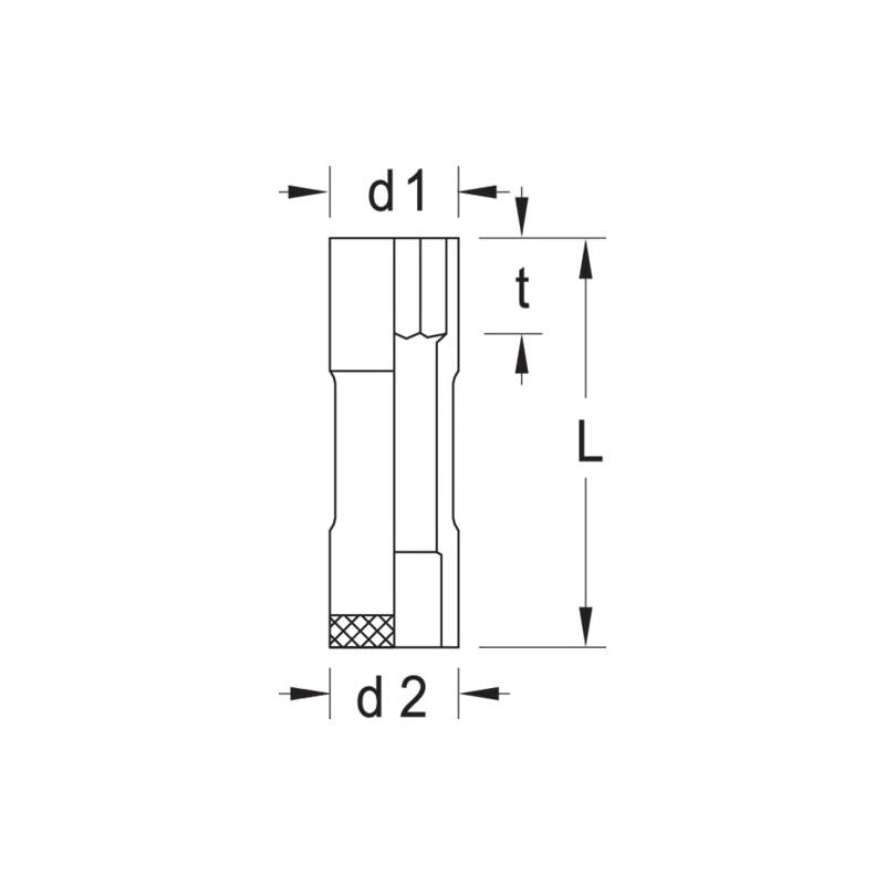Gedore 2300583 Socket 1/2 Inch Drive, Long 27 mm