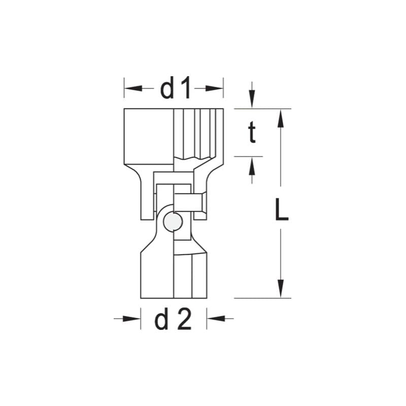 Gedore 6242410 Swivel Socket 3/8 Inch Drive, 18 mm