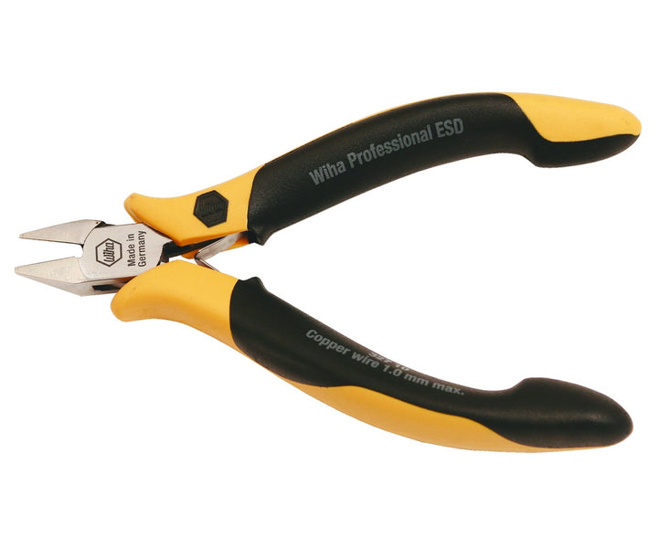 Wiha Tools 32710 Wide Tapered Head Full Flush ESD Precision Cutters