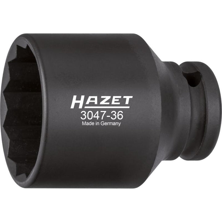 Hazet 3047-36 Impact Socket, 12-Point 36 mm, 1/2"