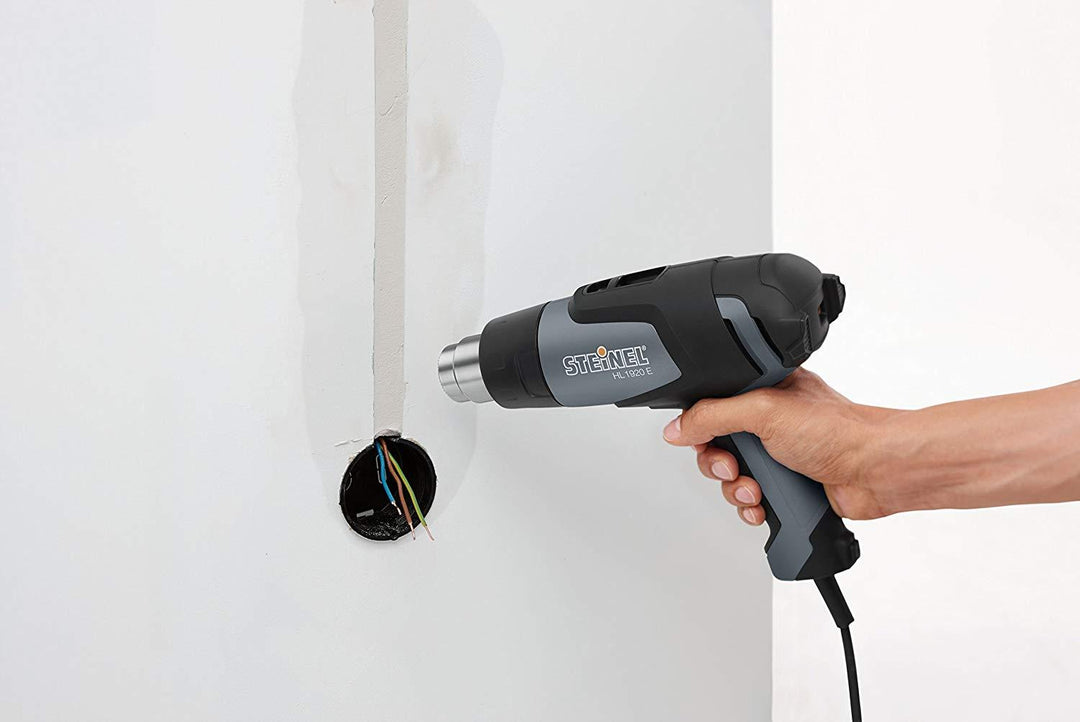Steinel HL 1920 E Professional Heat Gun, 1500 W, Adjustable Temperature and Airflow, Hot Air Gun for Soldering, Heat Shrinking, Stripping Paint