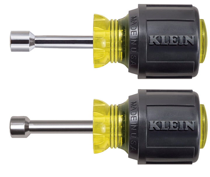 Klein Tools 610 Stubby Nut Driver Set 1-1/2-Inch Shafts 2-Piece